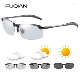 Sunglasses Fashion Half Frame Pochromic Men Women Classic Chamelon Polarised Sun Glasses Male Vintage Fishing Driving Shades