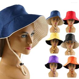 Wide Brim Hats Foldable Sun Protection Hat Women Visor 50 UPF Fishing Summer Hiking Cap Spring Travelling M9N9