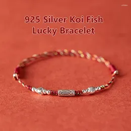 Charm Bracelets Hand Braided Koi Fish Lucky Bracelet Bangle Women Friends Lovers' Gift Anklet Size Adjust Drop