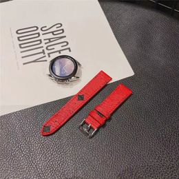 Fashion Designer Luxury Strap Gift Watchbands for samsung 20mm 22mm watch band Leather Bracelet Fashion Wristband Print Stripes watchband 329887