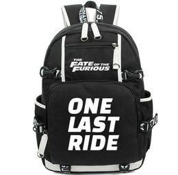 Fast Furious backpack One last ride daypack The fate schoolbag Leisure rucksack Sport school bag Outdoor day pack4136340