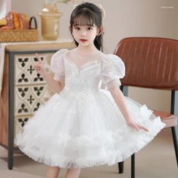 Girl Dresses Princess Dress Summer For Girls Birthday Banquet Flower Wedding Children's Host Piano Performance Dres