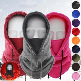 Scarves Thermal Fleece Balaclava Hat Hooded Neck Warmer Cycling Face Mask Outdoor Winter Skiing Sport Men Masked Caps