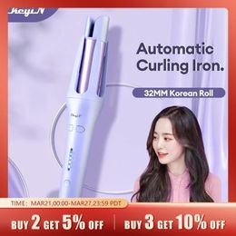 CkeyiN Automatic Hair Curler 32MM Auto Rotating Ceramic Hair Roller Professional Curling Iron Curling Wand Hair Waver 240327