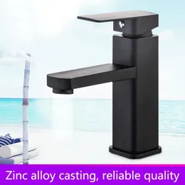 Bathroom Sink Faucets Black Square Basin Faucet Mixer Tap Tools Decoration Home Supplies