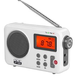Radio Lcd Display Bluetooth Retro Player Stereo Portable Rechargeable Usb Fm Am Receiver Record Digital Radio