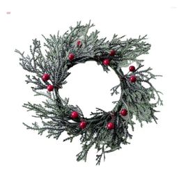Candle Holders Stylish Candlestick Ornament Artificial Green Wreath Garlands Decor For Christmas Holiday Table