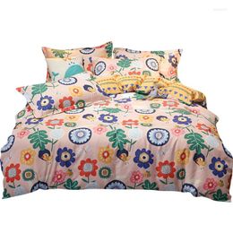 Bedding Sets 4pcs Bed Sheets Girls' Heart Student Dormitory Sheet Duvet Cover Pillowcase Set Adult 200X230cm