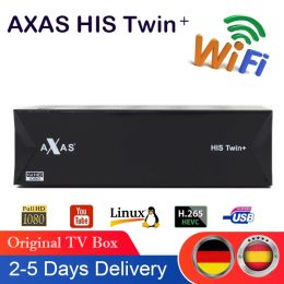 Box New Satellite TV Receiver With 2x DVBS2 SAT Tuner Installed With Axas HIS Twin+ Linux E2 Open ATV TV Box Replace ZGEMMA TV box