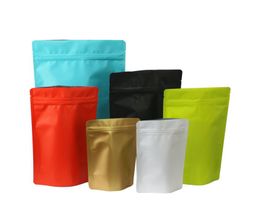 Frosted Matte Black Tea Stand Up Aluminum Foil Zipper Zip Lock Pouch Package bags for Doypack Mylar Storage Zip lock Food3822387