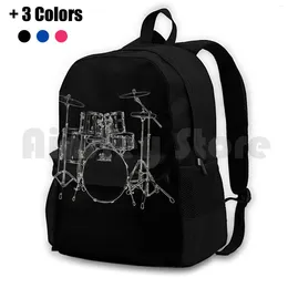 Backpack Drums Outdoor Hiking Riding Climbing Sports Bag Music Punk Pearl Drum Kit Set Percussion Instrument