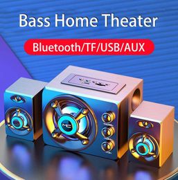 2020 LED Computer Combination Speakers AUX USB Wired Wireless Bluetooth o System Home Theatre Surround SoundBar for PC TV2489802