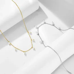 Chains 925 Silver Jewellery Sterling Small Real Pearl Natural Freshwater Pearls Gold Plated Necklaces Women Fine Neckl