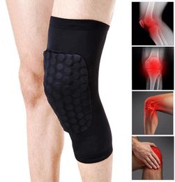 Wholesale- Professional Kneecap Anti-Slip Anti-Crash Kneecap Safety Footba Voeyba Basketba KneePads Tape Elbow Tactical Knee Pads6742094