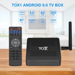 Box TOX1 Smart Tv Box Android 9.0 TV Box Amlogic S905X3 4GB 32GB Set top box 2.4G 5G WiFi 4K Bluetooth 1000M TV BOX