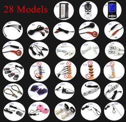 20 Models Electric Shock Toys Accessory Urethral Sound Penis Rings Delay Time Anal Plug Breast Massager Pulse Physical Therapy Toy4896773