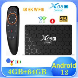 Box Android 12 X98H PRO Smart TV BOX 4G 32G 64G 2.4 5G Dual Band Wifi 4K 6K Video Decoding Allwinner H618 Media Player Set Top Box