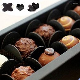 Gift Wrap 50Pc Black Kraft Paper Chocolate Candy Trays Portable Spacer Base Baking Package For Birthday Wedding