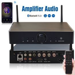 Amplifier 60W*2 ESS9023 WiFi and Bluetooth HiFi Stereo Class D Digital Airplay Audio Amplifier Multi Room with Spotify Equaliser Free App