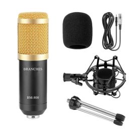 Microphones Bm800 Professional Condenser Microphone Bm800 Kit:microphone for Computer+shock Mount+foam Cap+cable as Bm 800 Microphone