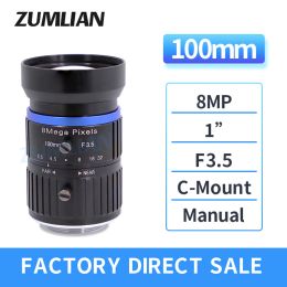 Parts Low distortion FA lens 8MP Cmount 100mm lens Manual iris machine vision lens 1inch F3.5 CCTV Surveillance camera lens ITS lens