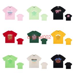 Sp5der Young Thug 555555 Men Women tshirts High Quality shirt Foam Print Spider Web Graphic Pink Sweatshirts y2k T-shirt Pullovers US size S-XL xv