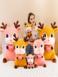 Plush toy deer doll Christmas party cute Valentine039s Day angel sleeping pillow soft animal soothing gift for children DHL1244628