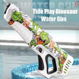 Gun Toys Dinosaurs Electric Water Gun Toy Full Automatic Summer Water Toy Swimming Pool Beach Toys For Kids Children Boys Girls Adults 240408