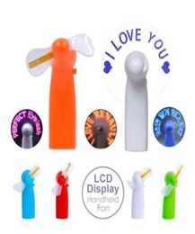 New Mini Portable Custom Message Battery Fan Programmable Led Display Handheld Electric cooling Fan3040272