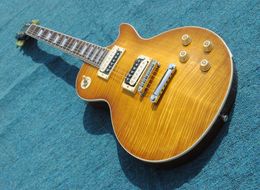 HIGH QUALITY BLACK HARDWARE LP GUITAR TIGRE STRIPED MAPLE TOP QUICK DELIVERY ZEBRA WAX PICKUps1178572
