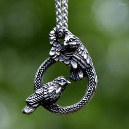 Pendant Necklaces 2024 Fashion Simple Viking Amulet Bird Animal For Man Stainless Steel Jewellery Gift