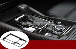 Carbon Fiber Console Gear Shift Box Cover 2pcs For Mazda 3 Mazda3 201720186384412