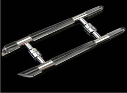 315mm high quality clear crystal door handles s,stainless steel home ,KTV office hotel glass door wood door handles4972072