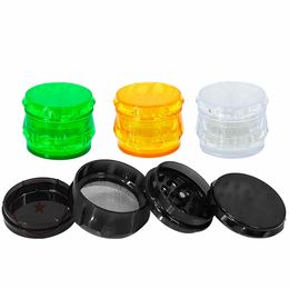 Latest 55MM Smoking Colorful Plastic Herb Tobacco Grind Spice Miller Grinder Crusher Grinding Chopped Hand Muller Unique Design Handpipes Tool