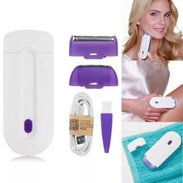 Painless Hair Removal Kit Laser Touch Epilator Usb Rechargeable Women Body Face Leg Bikini Hand Shaver Remover Appliances 240408