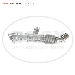 Spex Car Accessories Modification Catless Downpipe For 740 730 G11 G12 3.0T SUS Heat Shie Header Performance Exhaust System