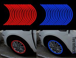 New creative 10 inch17 inch car Colour Tyre rim car reflective stickers car Tyre ring reflective stickers cool inner circle person7564059