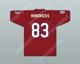 CUSTOM NAME NUMBER Ted Hendricks 83 Hialeah Senior High School Thoroughbreds Scarlet Red Football Jersey 1 Top Stitched S-6XL