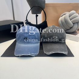 Denim Baseball Cap Designer Ball Cap Men Fashion Ripped Hat Outdoor Leisure Hat Broken Street Cowboy Hat Summer Travel Sunscreen Hat