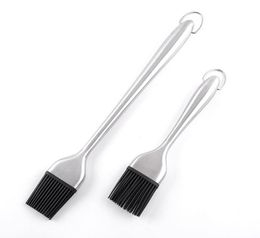 BBQ Silicone Sauce Basting Brush Stainless Steel Handle Pastry Brush Barbecue Tools for Cooking Marinating JK2007XB7731150