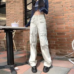 Women's Jeans Pants Women Trendy Korean Style Leisure All-match Simple Swtwear Soft Chic Comfortable Lady Hip Hop Loose Vintage Solid Y240408