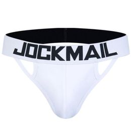 JOCKMAIL Sexy Gay Underwear Men Transparent Jockstrap String Homme Slip Sexy Erotic Homens Mens Thongs And G Strings Cueca Gay7577765