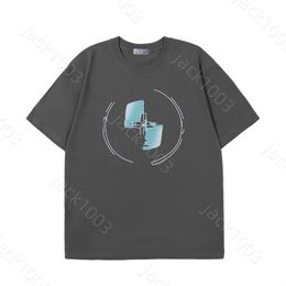 New Men Oversized Loose T Shirt ISLAND Classic style Couple Circular Letter logo print tees STONE fashion simple Style Cotton Casual short sleeve top Tees M-XXL A01