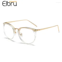 Sunglasses Frames Elbru Fashion Vintage Large Frame Optical Glasses Men Women Ultralight Plain Eyewear Flat Clear Lens Spectacles For Male