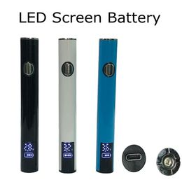 LED Battery 400mah Rechargeable Adjustable Preheated Batteries Electronic Cigarettes Newest Devices Factory Directly Sale OEM Service