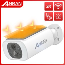 Cameras ANRAN 2K Solar Outdoor Wifi Camera C3 Wireless Surveillance Protection Battery Security Camera Two Way Audio Colour Night Vision