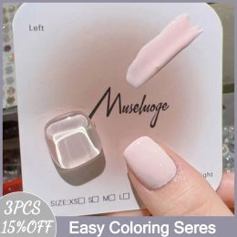 Polish MUSELUOGE Cute Cream Pink Easy Coloring Seres Gel Nail Polish 15ml Flash No Need For Base And Top Coat Semi Permanent Nail Gel