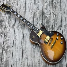 High Quality Custom Electric Guitar Burst Vintage Binding Over Frets Gold Hardware8534705