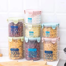 Storage Bottles Food Grade Plastic Sealed Jar Kitchen Grain Box Milk Powder Tea Nut Preservation Transparent