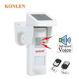 Detector Voice Record Outdoor Motion PIR Detector Solar Power Infrared Garage Alarm Intruder Wireless Sensor Waterproof 25kg Pet Immune